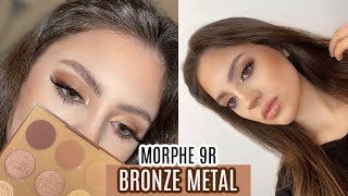 MORPHE 9R BRONZE METAL PALETTE REVIEW  TUTORIAL [upl. by Ainitsirhc]