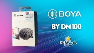 Boya BYDM100 Stereo Microphone  Product Review  Khawaja Photos [upl. by Rekyr]