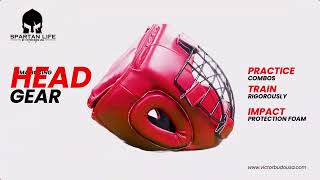 MMA BOXING HEADGEAR WITH REMOVABLE GRILL [upl. by Sutniuq]