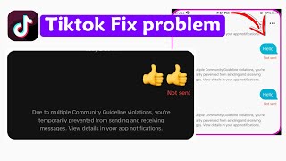 TikTok messages not send problem [upl. by Alleris156]