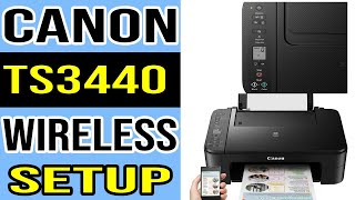 Wireless Setup Guide Canon TS3440 Printer  Wireless Direct Method [upl. by Aikkan]