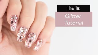 How to Apply Glitter Dip Powder Tutorial  REVEL NAIL [upl. by Arahsal]