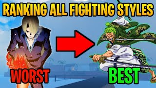 GPO All Fighting Styles Ranked From Worst To Best UPDATE 45 [upl. by Atirihs]