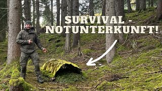 Survival  NOTUNTERKUNFT mit 3 Gegenständen survival bushcraft [upl. by Weintrob]