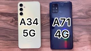 Samsung Galaxy A34 vs Samsung Galaxy A71 [upl. by Henn627]