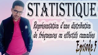 Statistique Episode 51Représentation dune distribution de fréquences ou effectifs cumulées [upl. by Eresed]