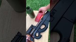 P90 gun shooting airsoft nerf [upl. by Aenet473]