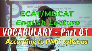 Vocabulary for MDCATECAT According to PMC Syllabus  Lec01 [upl. by Adamsun225]