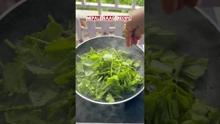 5 mins healthy Nepali Saag Recipe Pahadi recipe shorts food nepal nepalirecipe nepalfood [upl. by Drus456]