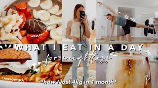 What I eat in a day for WEIGHTLOSS  how I lost 4kg in 1 month  weetabix bowl burgers amp more [upl. by Uy]