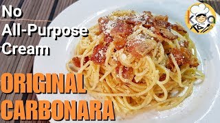 Original Carbonara  7 Ingredients only No AllPurpose Cream [upl. by Mieka]