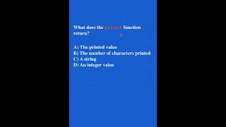 What does the printf function return [upl. by Anaiv]