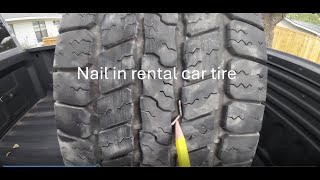 What does DIY retired guy do when he encounters a nail in rental car tire [upl. by Sawyor84]