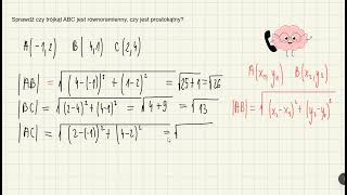 Sprawdz czy trójkąt ABC jest prostokątny i równoramienny [upl. by Kire]