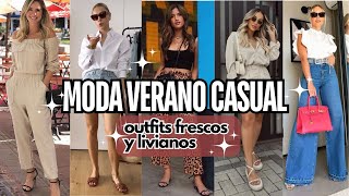 LOOKS DE VERANO  TENDENCIAS 2025  OUTFITS CASUALES Y FRESCOS [upl. by Ahsenat294]