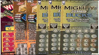 SC Mighty JUMBO Bucks 37500000 Scratch Off Lottery Tickets [upl. by Ymmit]