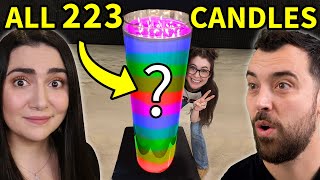 Melting every Yankee Candle into a GIANT Candle with Safiya Nygaard [upl. by Yretsym]