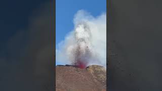 L’attività stromboliana dell’Etna al Cratere Voragine sicilia volcano etna shortvideo [upl. by Trilby976]