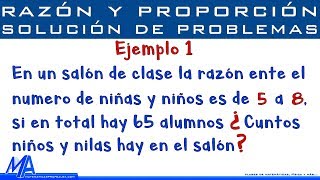 Razones y proporciones solución de problemas  Ejemplo 1 [upl. by Tammi]