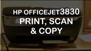 Print Scan Copy Fax On HP OfficeJet 3830 AllInOne Printer review [upl. by Stoat]