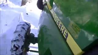 Barefoot Tractor Snow Plowing 121017 [upl. by Ardeth]