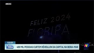 Florianópolis brilha 400 mil pessoas celebram o Réveillon na BeiraMar com espetáculo único [upl. by Hacim]