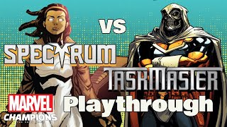 SPECTRUM vs TASKMASTER Marvel Champions Expert Playthrough [upl. by Oicnanev7]