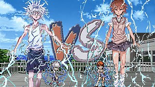 Killua VS Misaka Hunter x Hunter vs A Certain Magical Index  Mugen [upl. by Llezo548]