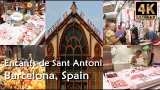 Encants de Sant Antoni Barcelona 🇪🇸  Mercat dels Encants de Sant Antoni  Spain Walk Tour 4K [upl. by Enasus643]