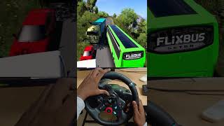 BUS DRIVING  Euro Truck Simulator 2  Steering wheel gameplay [upl. by Trumann]