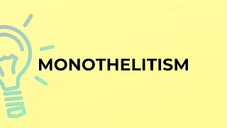 What is the meaning of the word MONOTHELITISM [upl. by Rozele577]