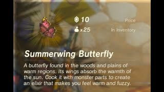 Summerwing Butterfly  Buy Location 1  Zelda BOTW [upl. by Bridie85]