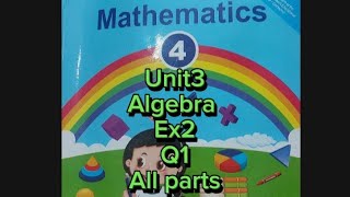 nrnaslam6419New Book Class 4th Maths Unit3 Algebra Ex2 Q1 All parts [upl. by Prima]