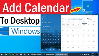 Calendar Shortcut  How To Put Calendar on Desktop Windows 10  How to Add Calendar To Desktop [upl. by Gloria]