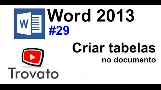 29  Word  Como criar tabelas  Parte 1  Curso completo [upl. by Niobe]