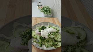 Cucumber salad 🥗 shorts shortvideo salad food [upl. by Solley]