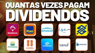 QUANTAS VEZES AS EMPRESAS PAGAM DIVIDENDOS POR ANO VERSÃO 2023 AÇÕES TAEE11 BBAS3 CPLE6 BBDC3 PETR4 [upl. by Esilram446]