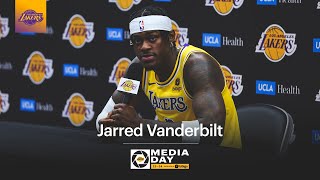 Lakers Media Day 2023  Jarred Vanderbilt Press Conference [upl. by Ahsekel]