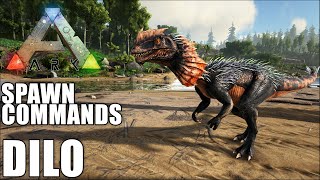 Ark DILOPHOSAUR spawn commands [upl. by Nauqat676]