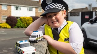 Autistic lad wears police outfit to keep town safe  SWNS [upl. by Sully]