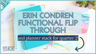 Erin Condren Monthly Planner Flip Through Functional Planning and Goal Setting Ideas in PowerSheets [upl. by Chelsea]