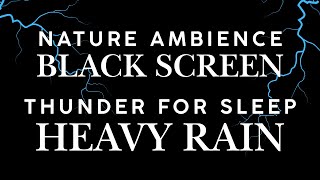 🔴 Heavy Rain amp Thunder Sounds for Sleeping  Black Screen  Thunderstorm Sleep Sounds Live Stream 1 [upl. by Fiel955]