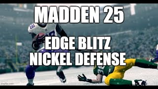 Madden 25 Glitches Cheats and Tips  Left Edge Blitz – Nickel Defense  Shotgun  RB Blocking [upl. by Nilyarg55]