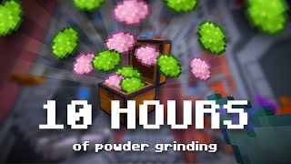 Powder grinding for 10 HOURS  Hypixel Skyblock [upl. by Annaj431]