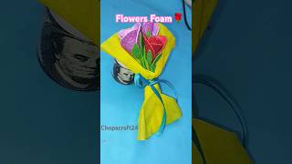 Easy craft  foamiran flowers shorts craft diy rek flowers youtubeshorts [upl. by Adnilreh]