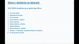 Zbiory liczbowe Działania na zbiorach  Matematyka Liceum i Technikum [upl. by Lamek659]