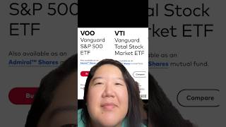 VOO vs VTI investing personalfinance finance voo vti investing etf indexfunds stocks [upl. by Rust]