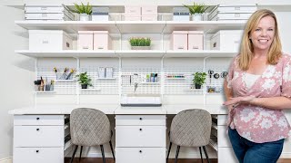 Craft Room Organization Ideas  Before and After Makeover [upl. by Krug]