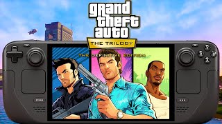 Grand Theft Auto The Trilogy Definitive Edition Steam Deck  All Graphics Tested [upl. by Notna]