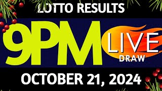 Lotto Result Today 900 pm draw October 21 2024 Monday PCSO LIVE [upl. by Arnelle796]